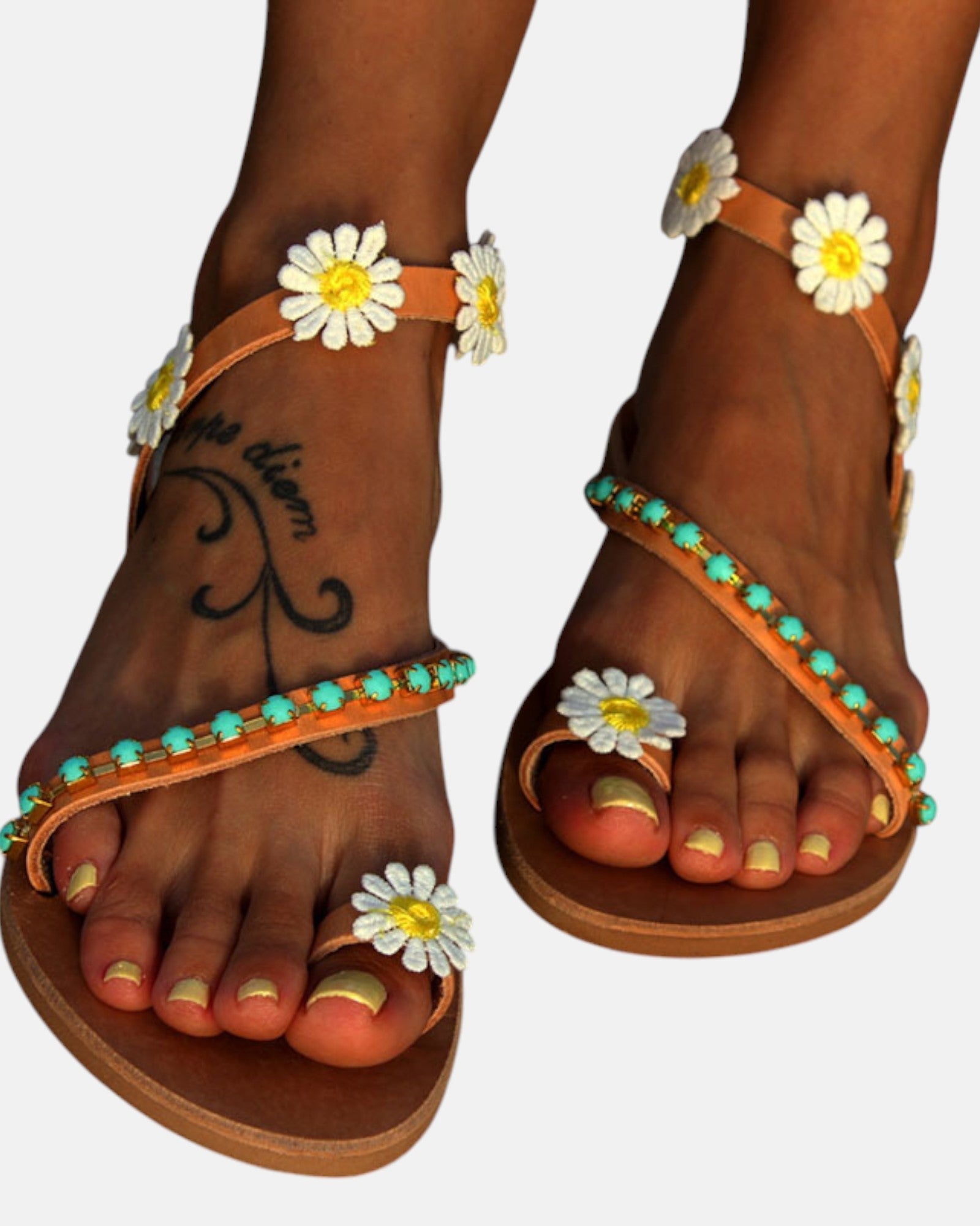 Zephyra – Boho Chic Soft Floral Beach Sandals - Sandals - Boho Style